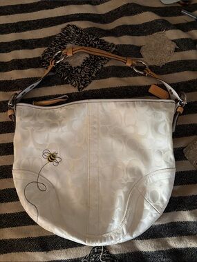 RARE Vintage Limited Edition Coach Optic Bumble Bee Shoulder Bag